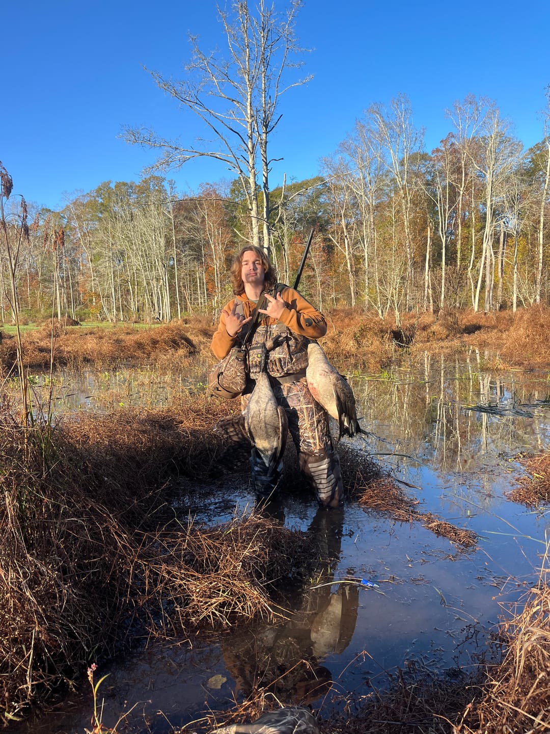 Customer photo review of AquaWade Pro Insulated Duck Waterfowl Hunting Breathable Chest Waders