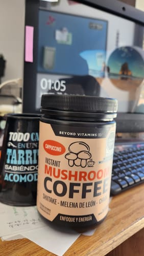 Customer photo review of Café Soluble con Hongos Melena de León, Shiitake y Chaga - 27 porciones