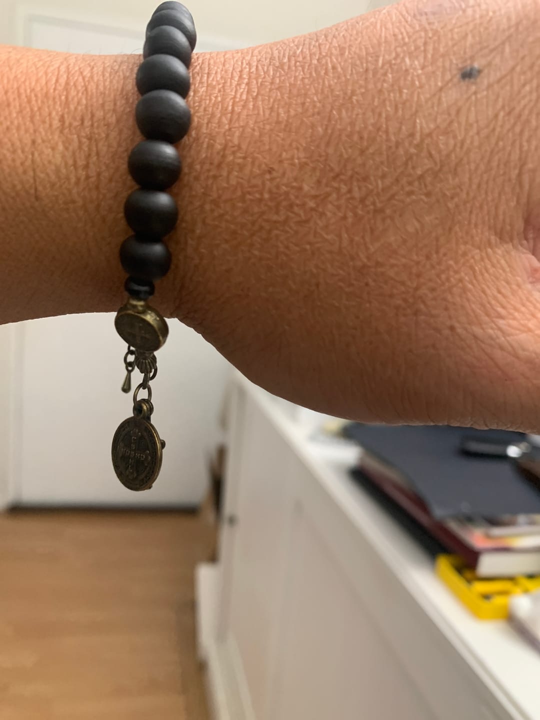 Customer photo review of FREE Today: Ebony Beads St. Benedict the Blessed Protection Bracelet