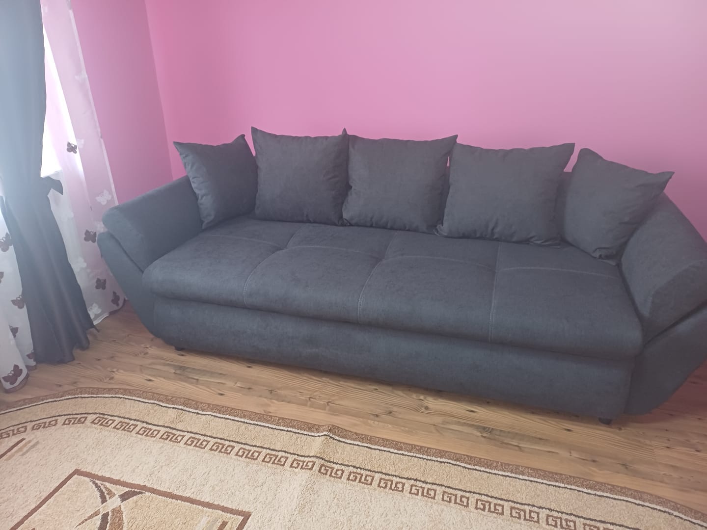 Customer photo review of Canapea extensibilă dumonde cu ladă de depozitare si sezut confortabil din spuma HR, Loana Graphite 250x100 cm