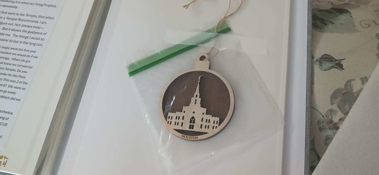 Customer photo review of Wooden Temple Christmas Ornament | Choose Any Temple | 300+ Temples to Choose From