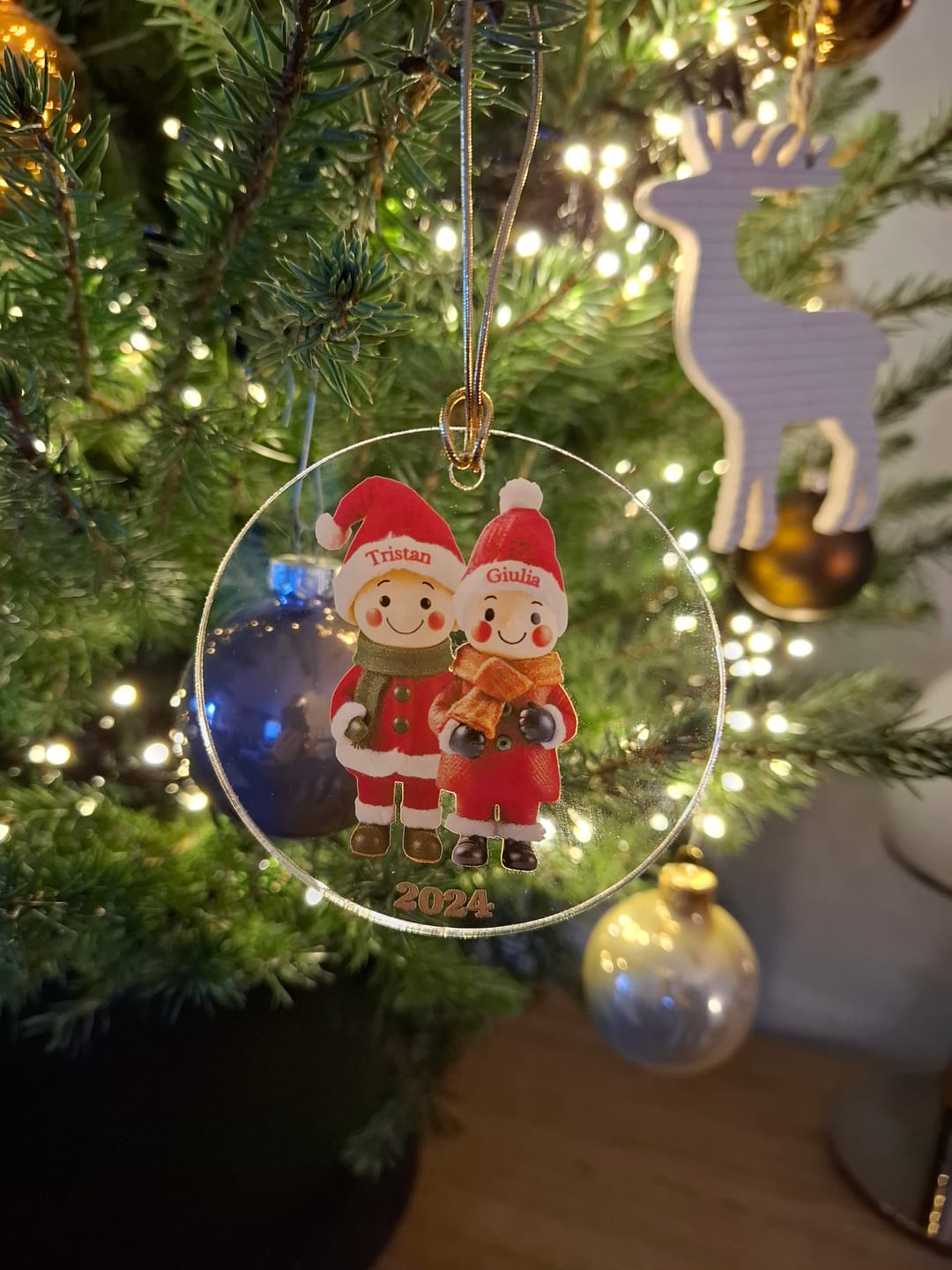 Customer photo review of Familienmitglieder mit 2-9 Personen - Personalisierter Baumschmuck