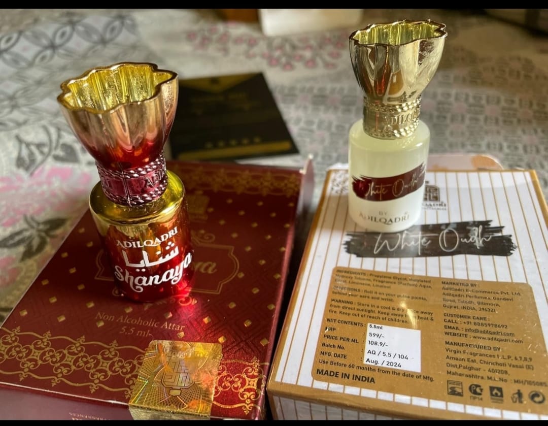 Customer photo review of 2 Pcs Attar Set Shanaya And White Oudh 5.5 Ml Each