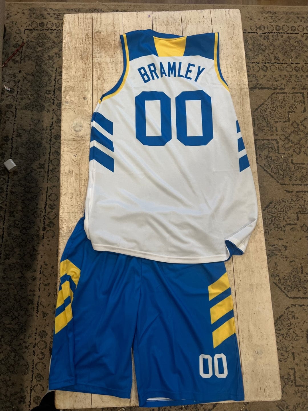 Customer photo review of Custom Royal White Double Side Sets Design Sportswear Basketball Jersey