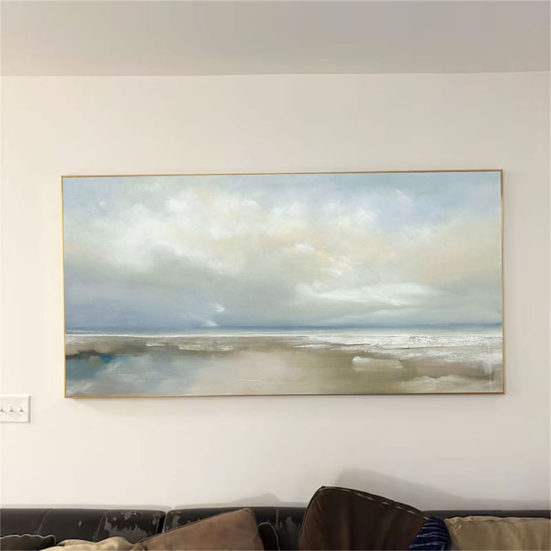 Customer photo review of Colorful Ocean And Sky Textured Painting Canvas #OS008