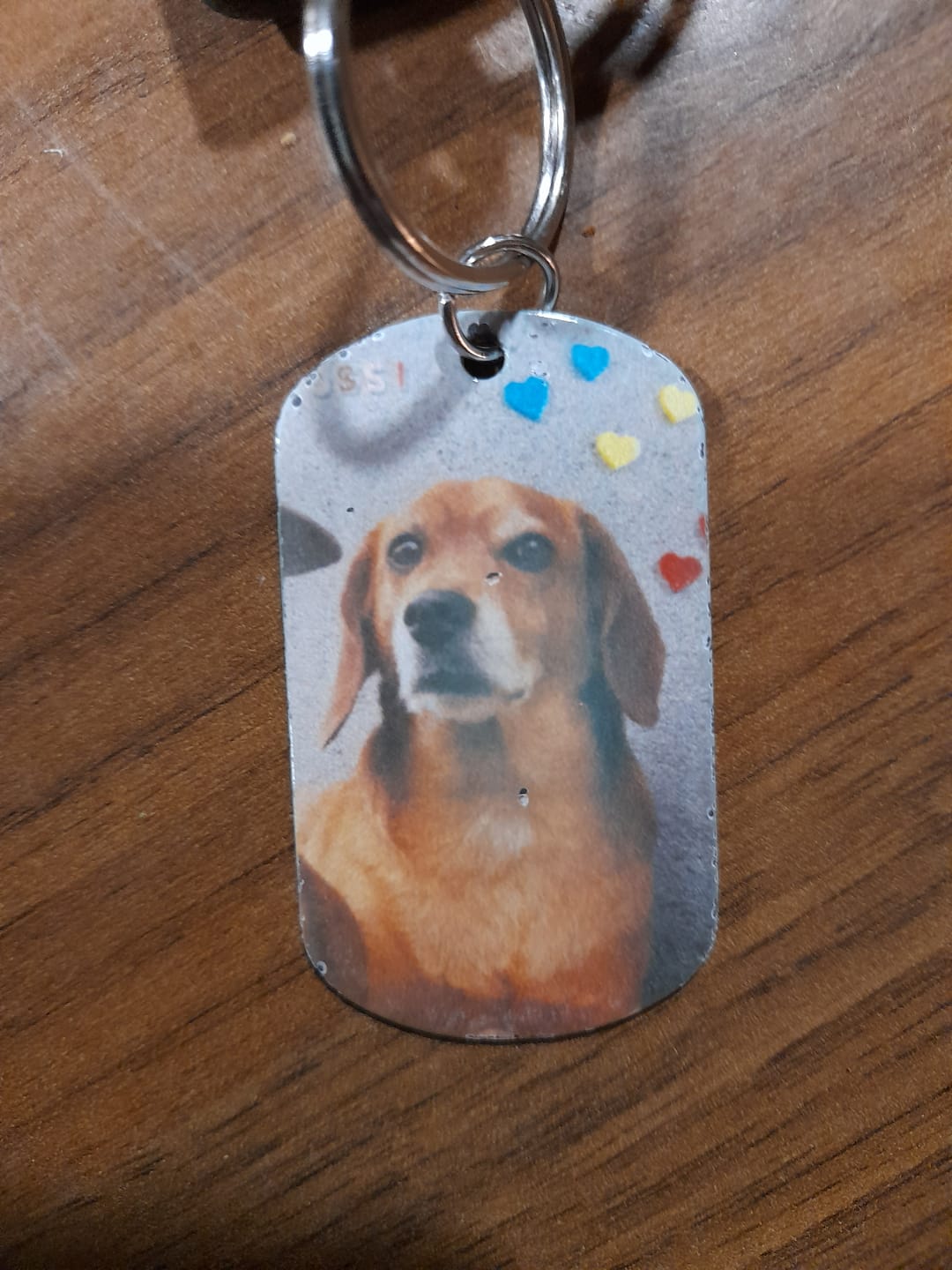 Customer photo review of Für immer im Herzen - Individueller Dog Tag Schlüsselanhänger