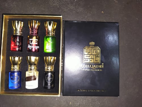 Customer photo review of Assorted Luxury Attar Perfume Gift Set (6 × 5.5Ml)