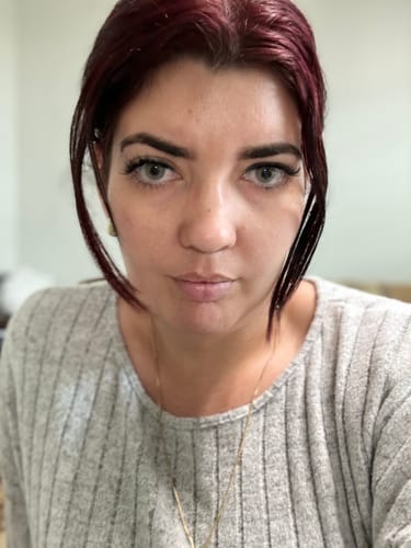 Customer photo review of Hidrocor Quartz Blue Gray Prescription Colored Contact Lenses