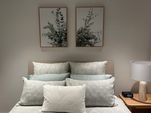 Customer photo review of Fading Eucalyptus Leaves Duo