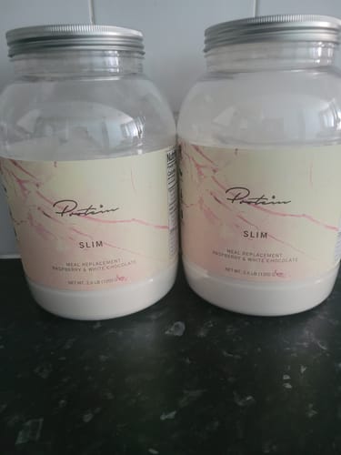 Customer photo review of Slim Meal Replacement | 34 Meals + Free Pink Shaker