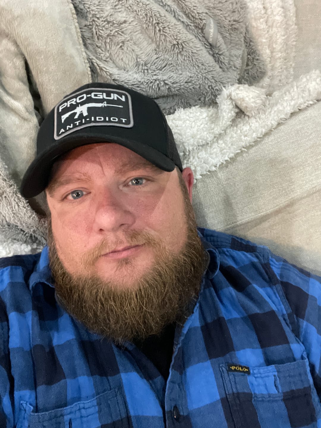 Customer photo review of Pro Gun Anti Idiot Woven Patch Hat