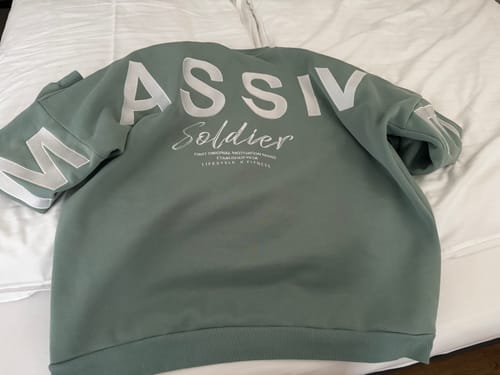 Customer photo review of Big Massive Stick Sweater Mint