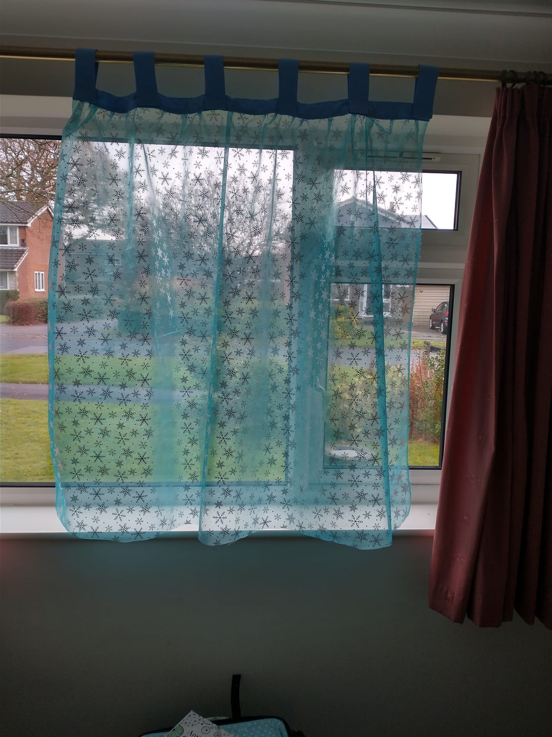 Customer photo review of Snowflakes Organza Fabric
