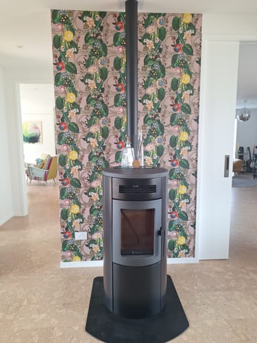 Customer photo review of Alata - Floral Trellis Wallpaper - Pink