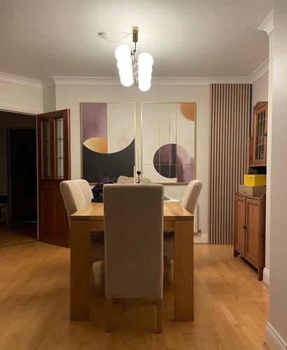 Customer photo review of Wooden Wall Panel | Natural Oak | Premium 3-sided Wood Veneer