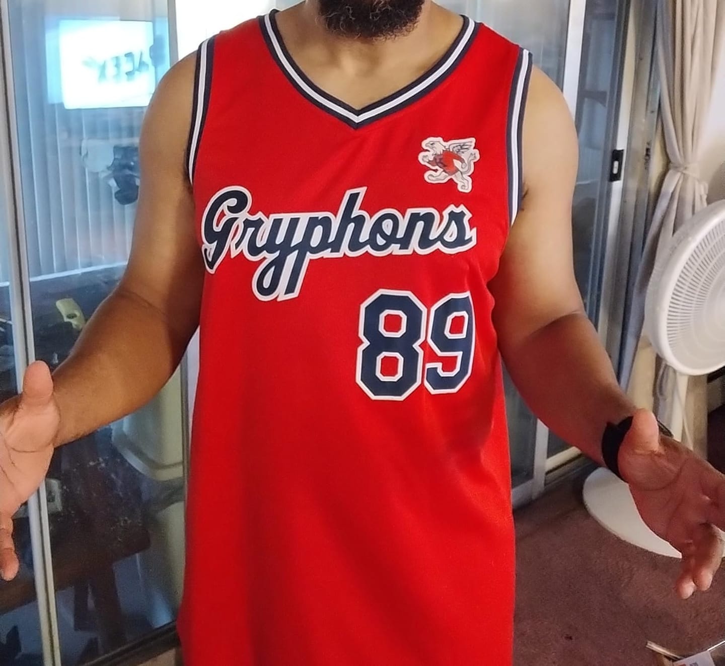 Customer photo review of Custom Red White Double Side Sets Design Sportswear Basketball Jersey