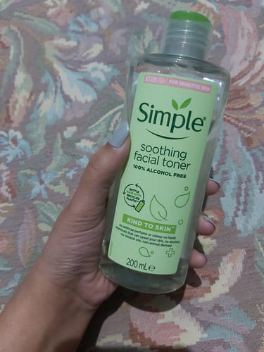 Customer photo review of Simple Soothing Kind to Skin Facial Toner 200ml
