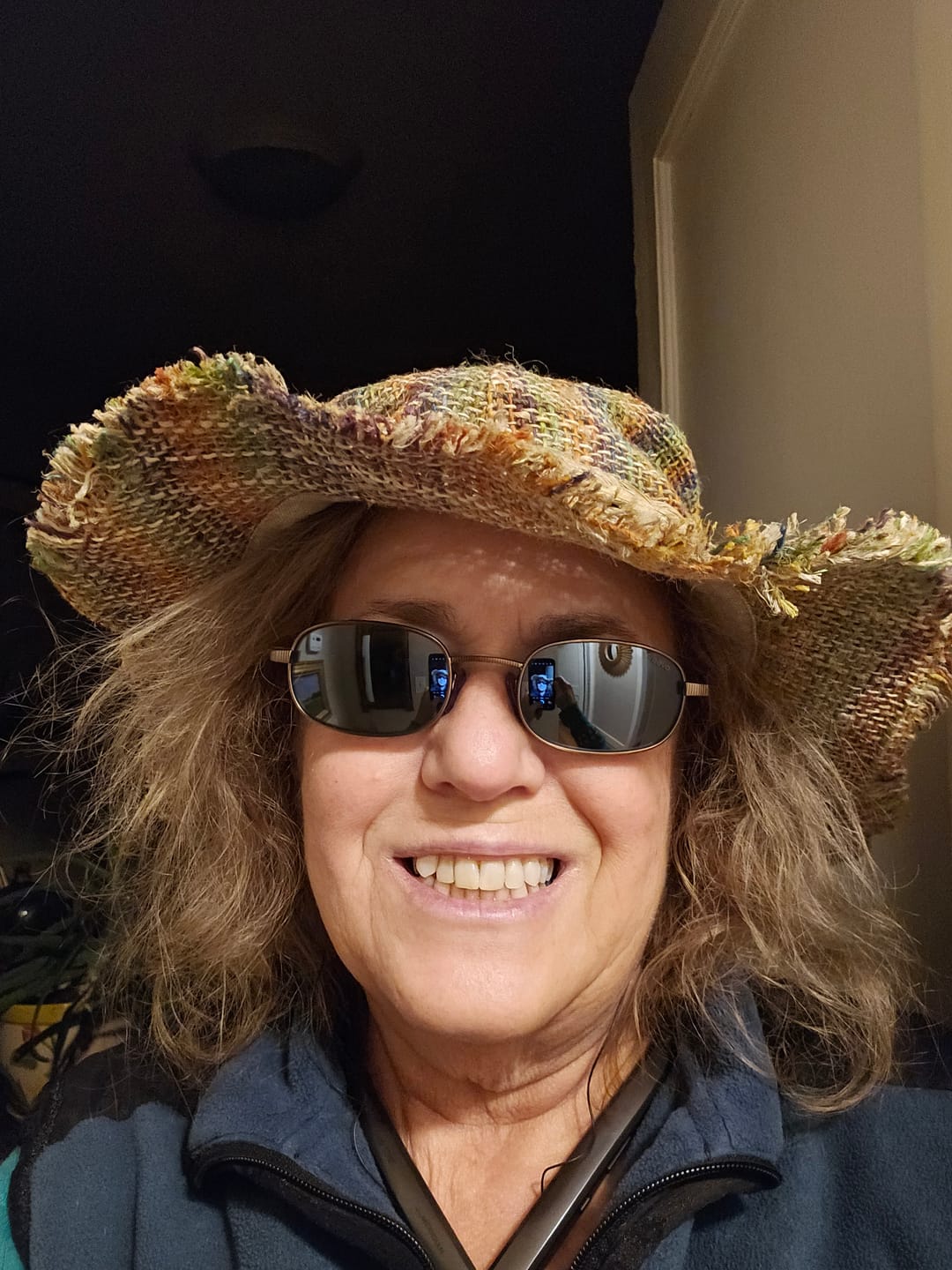 Customer photo review of Rainbow Woven Hemp Hat