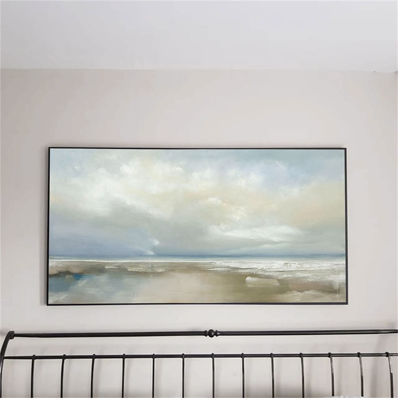 Customer photo review of Colorful Ocean And Sky Textured Painting Canvas #OS008