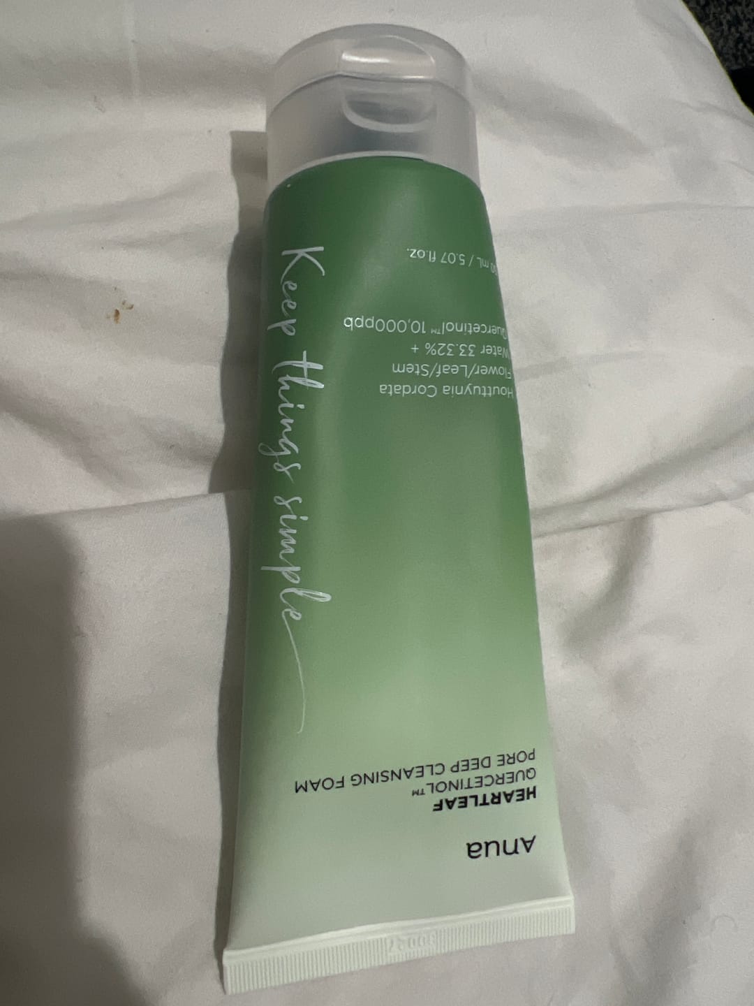 Customer photo review of [Anua] Heartleaf Quercetinol Pore Deep Cleansing Foam 150ML