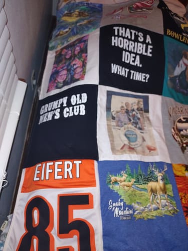 T-shirt quilt featuring cincinnati bengals by Melanie  from OH
