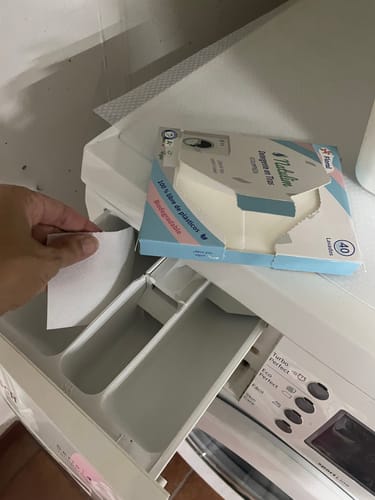 Customer photo review of Eco-Tiras de Detergente 40 lavados Natulim
