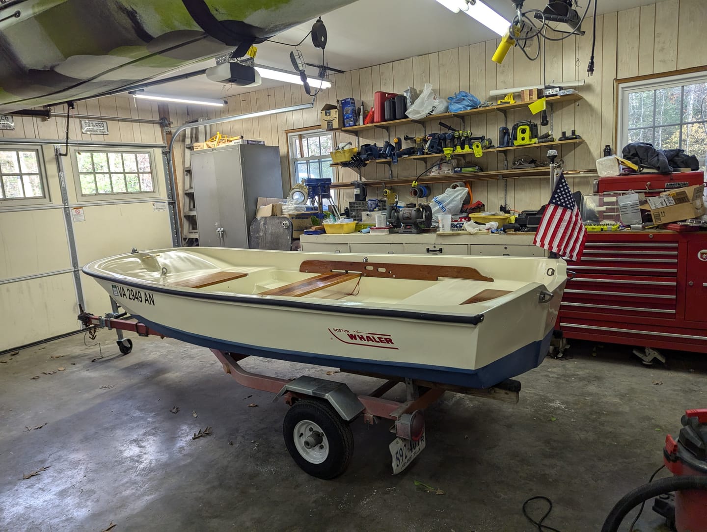 Customer photo review of Boston Whaler 3 Piece OEM Rub Rail - *Off White With Black Insert*  - Fits Classic 9' - 17'