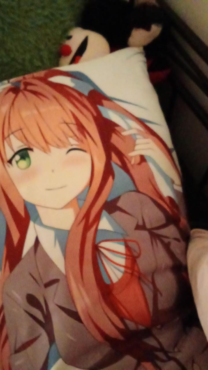 Customer photo review of Monika Body Pillow  Monika from Doki Doki
