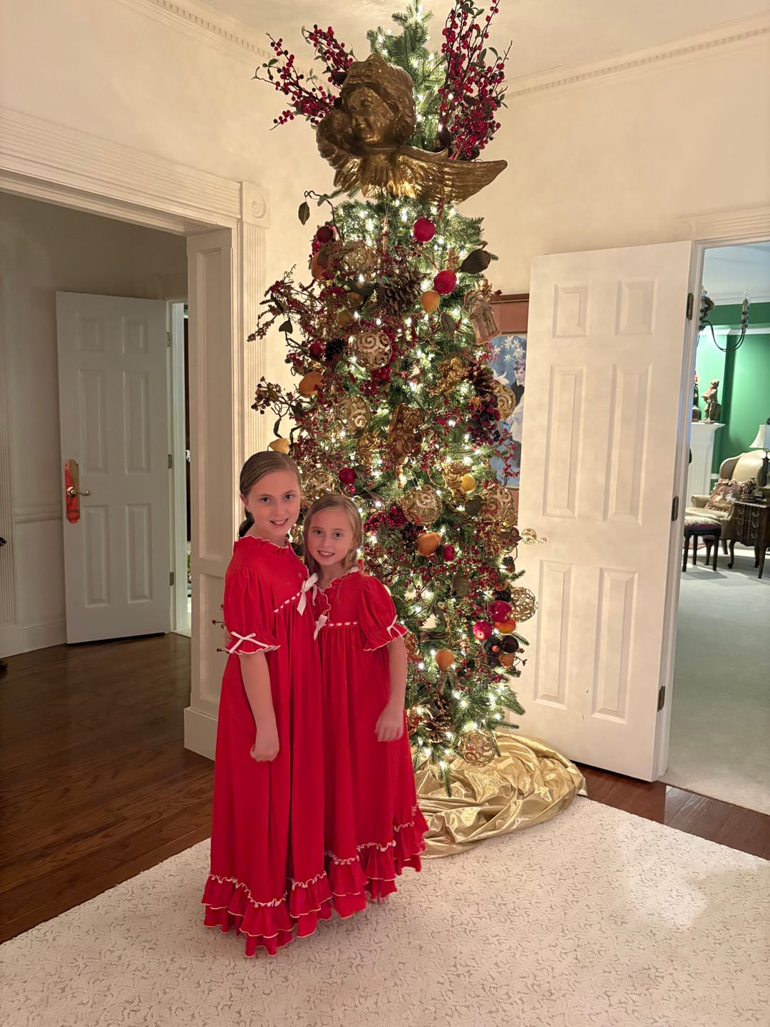 Customer photo review of The Original Clara Nutcracker Christmas Gown Short Sleeve in Red