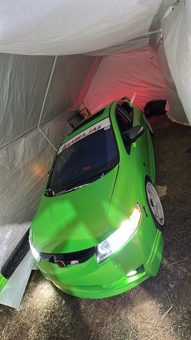 Customer photo review of Candy Metallic Neon Green vinyl wrap