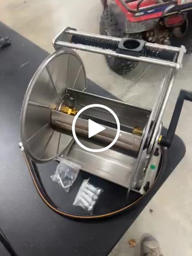 Customer video review of Wall Mounted Hose Reel-Stainless Steel-Heavy Duty