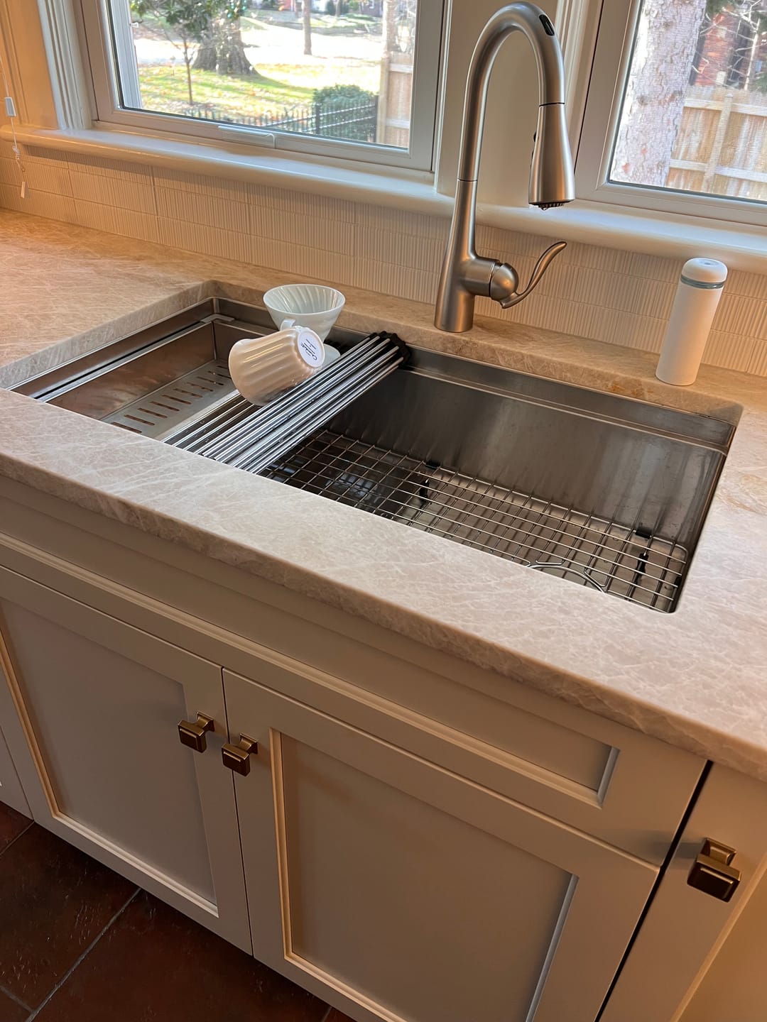 Customer photo review of 33" Undermount Workstation Sink – 16 Gauge Stainless Steel Single Bowl – 8" Deep – Reversible – Seamless Drain (5LS33c-8)
