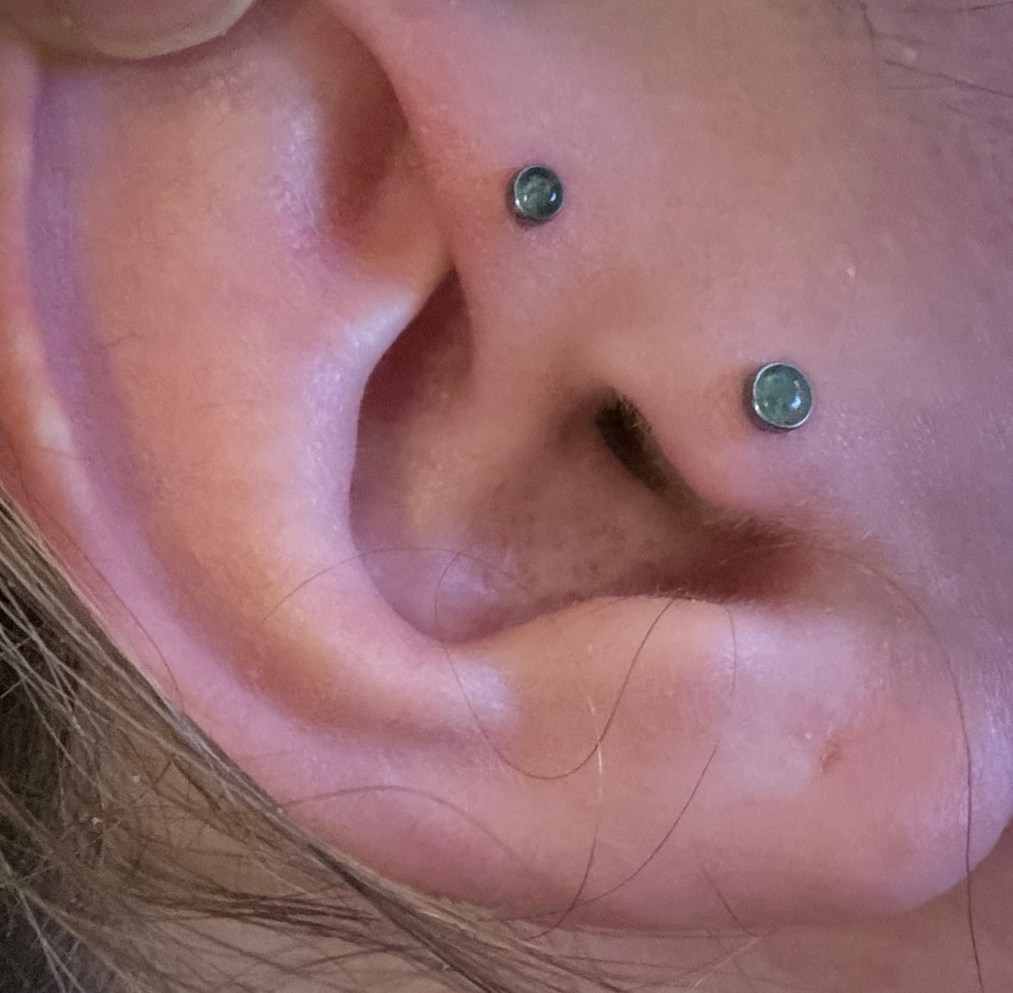 Customer photo review of Junipurr Titanium Bezel-set Cabochon End
