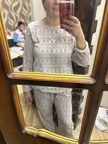 Customer photo review of Wild Life  بيجاما حريمي كُم طويل