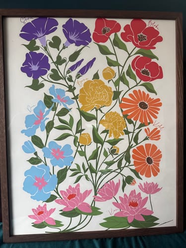 Customer photo review of Bloom: Family Birth Flower Canvas