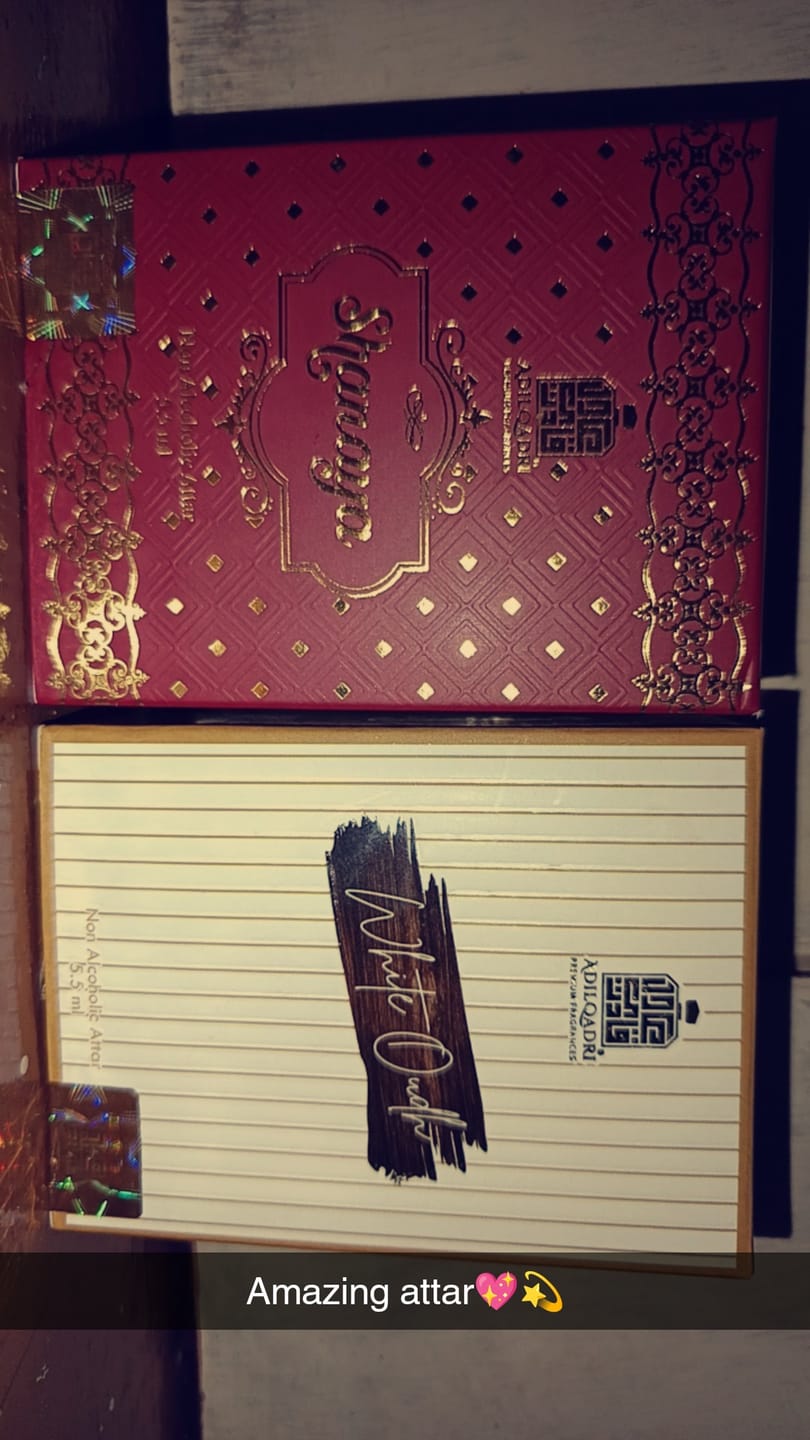 Customer photo review of 2 Pcs Attar Set Shanaya And White Oudh 5.5 Ml Each