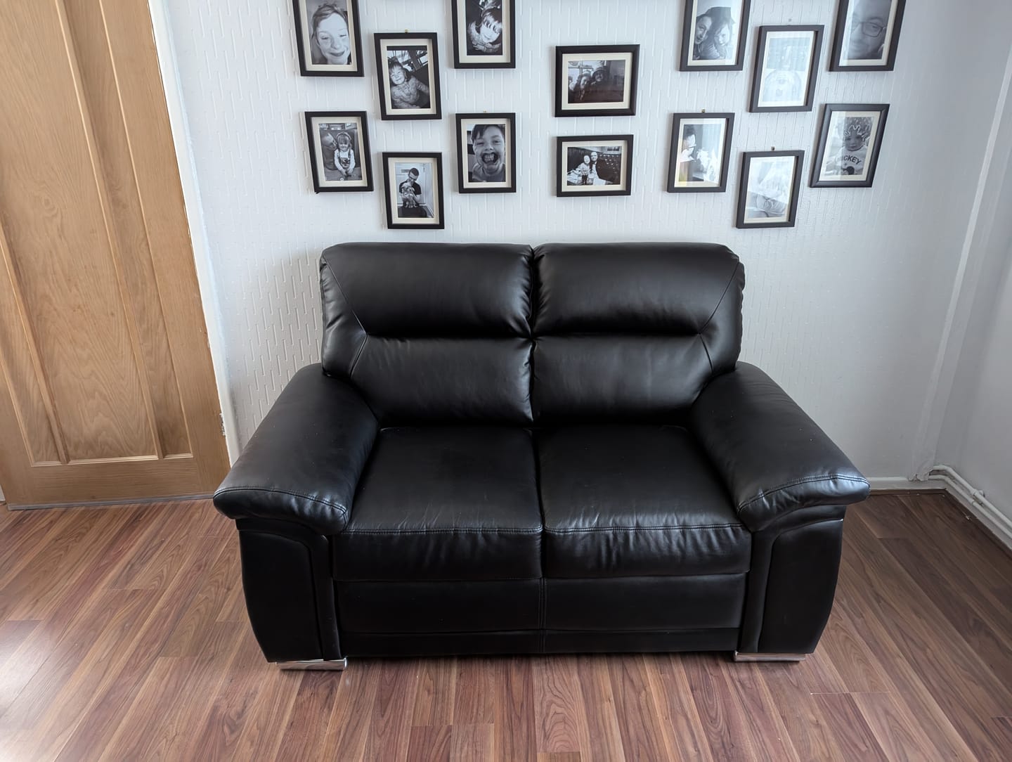 Customer photo review of Ravenna 2 Seater Leather Sofa - Black