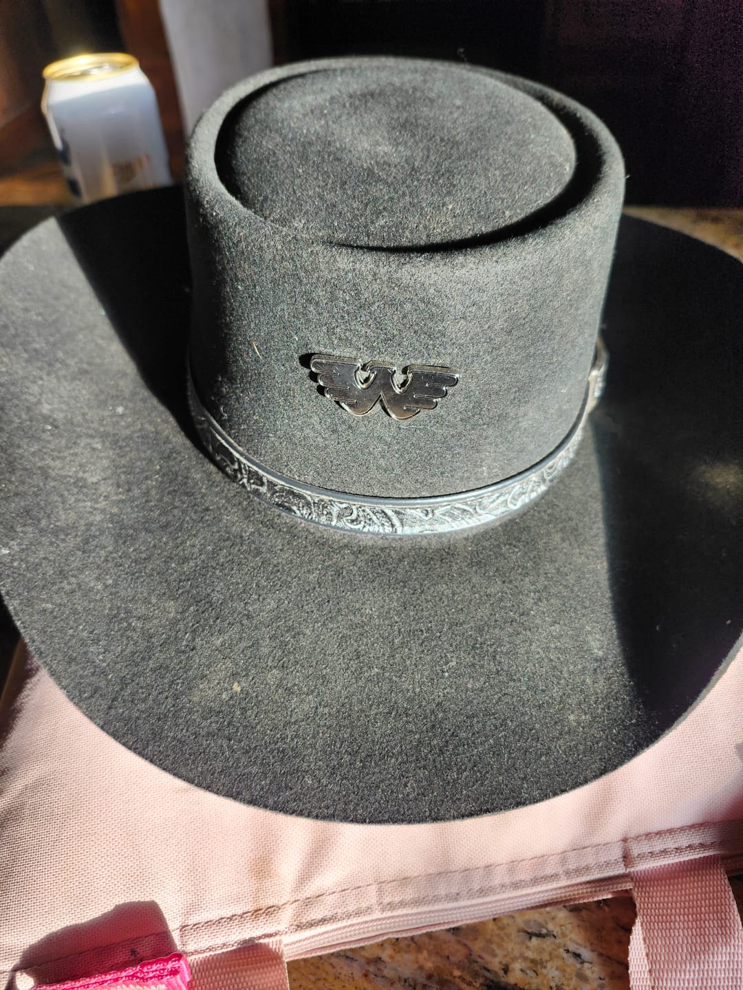 Customer photo review of Waylon Jennings Flying W Texas Eagle Lapel Pin Set