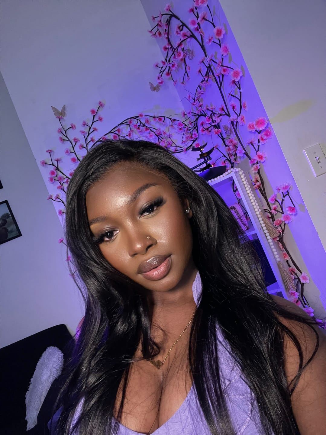 Customer photo review of Flash Sale Wavymy TikTok Viral Layered Cut Pre-bleached Wear Go Wigs 180% Density Straight  4x6 HD Lace Closure Wigs 100% Human Hair