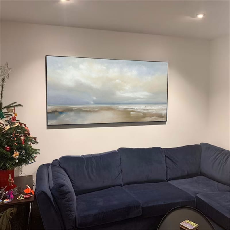 Customer photo review of Colorful Ocean And Sky Textured Painting Canvas #OS008