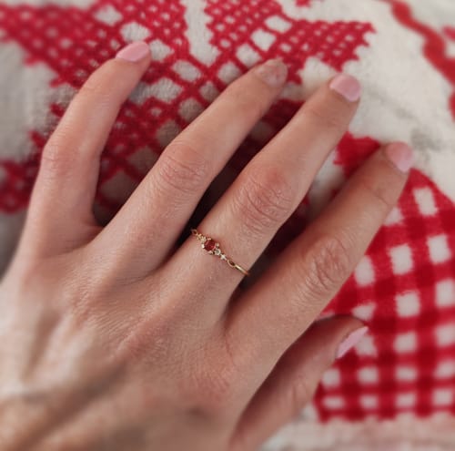Customer photo review of Bague en Grenat
