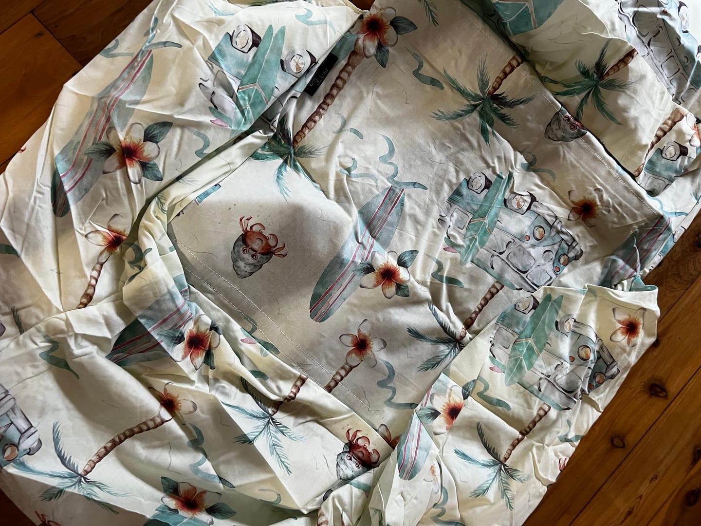 Customer photo review of On the Road Again Toddler Couch Cover