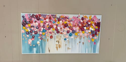 Customer photo review of Colorful Abstract Textured Painting Canvas #AT024