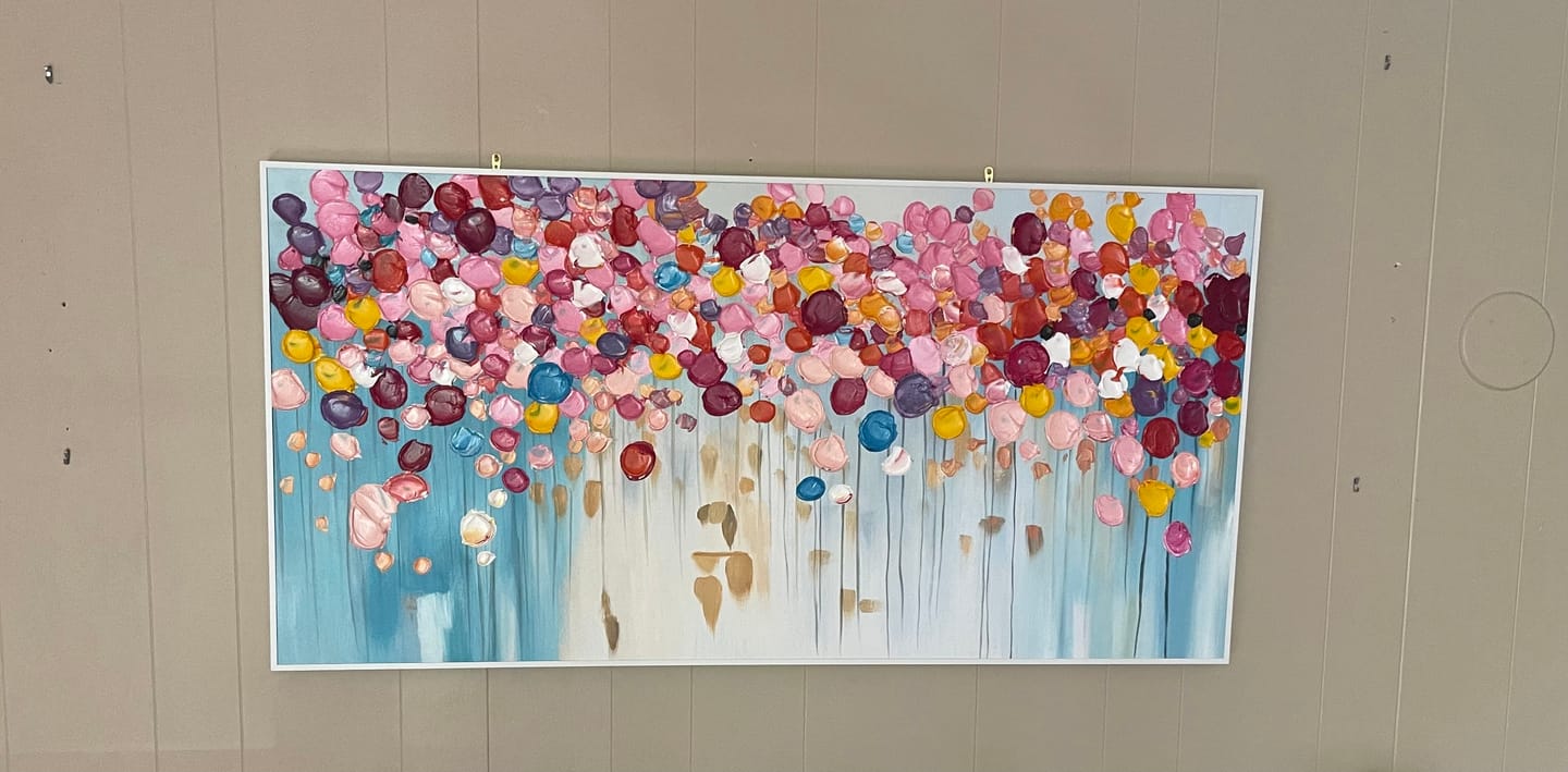 Customer photo review of Colorful Abstract Textured Painting Canvas #AT024