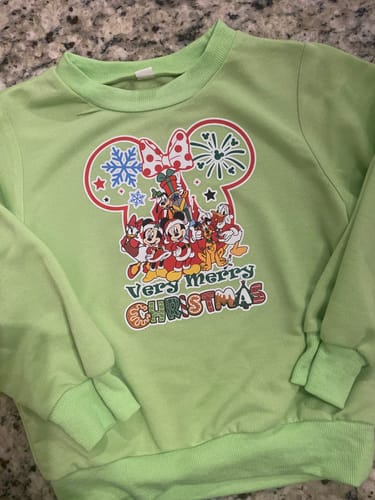 Customer photo review of Very Merry Christmas - Disney Christmas DTF Transfer