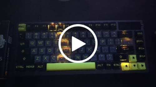 Customer video review of ONEofZERO Acid Rewind 3D Polycarbonate Keycaps