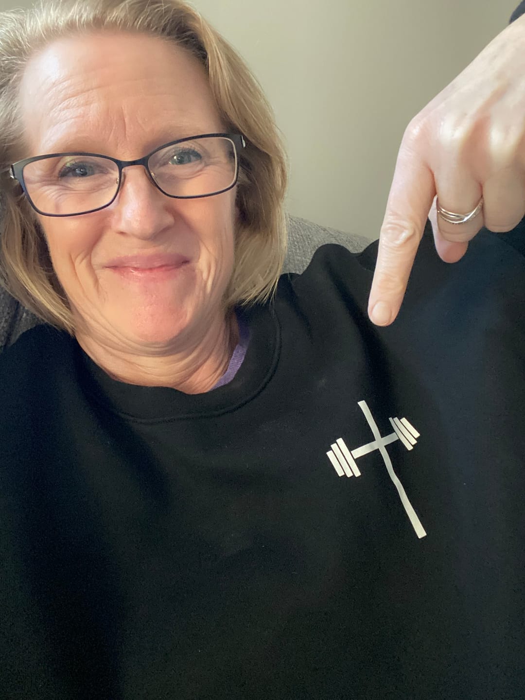 Customer photo review of Faith Over Fear Crewneck