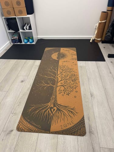 Customer photo review of The Cycle Of Life Cork Yoga Mat