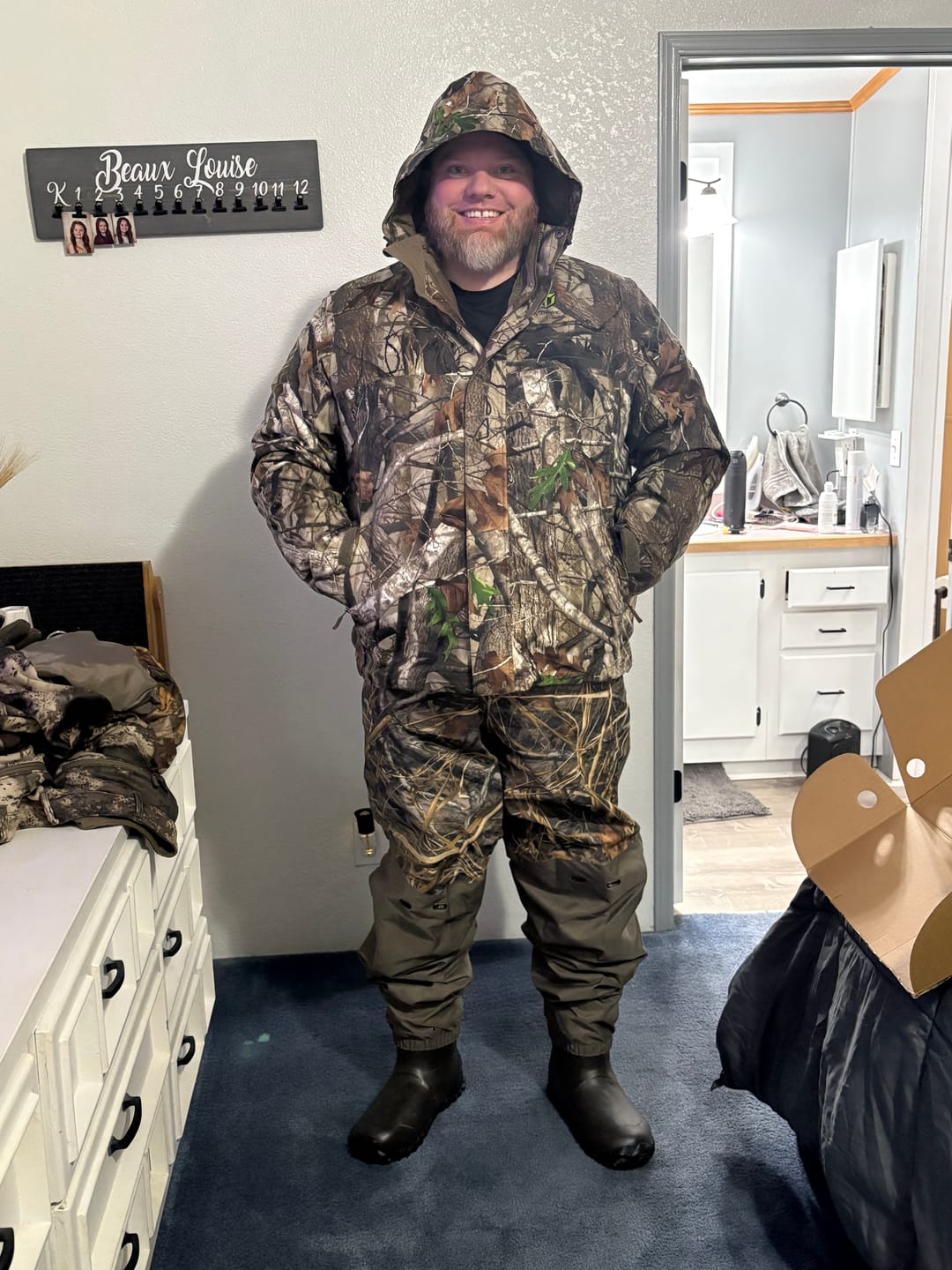 Customer photo review of AquaWade Duck Waterfowl Hunting Breathable Chest Waders
