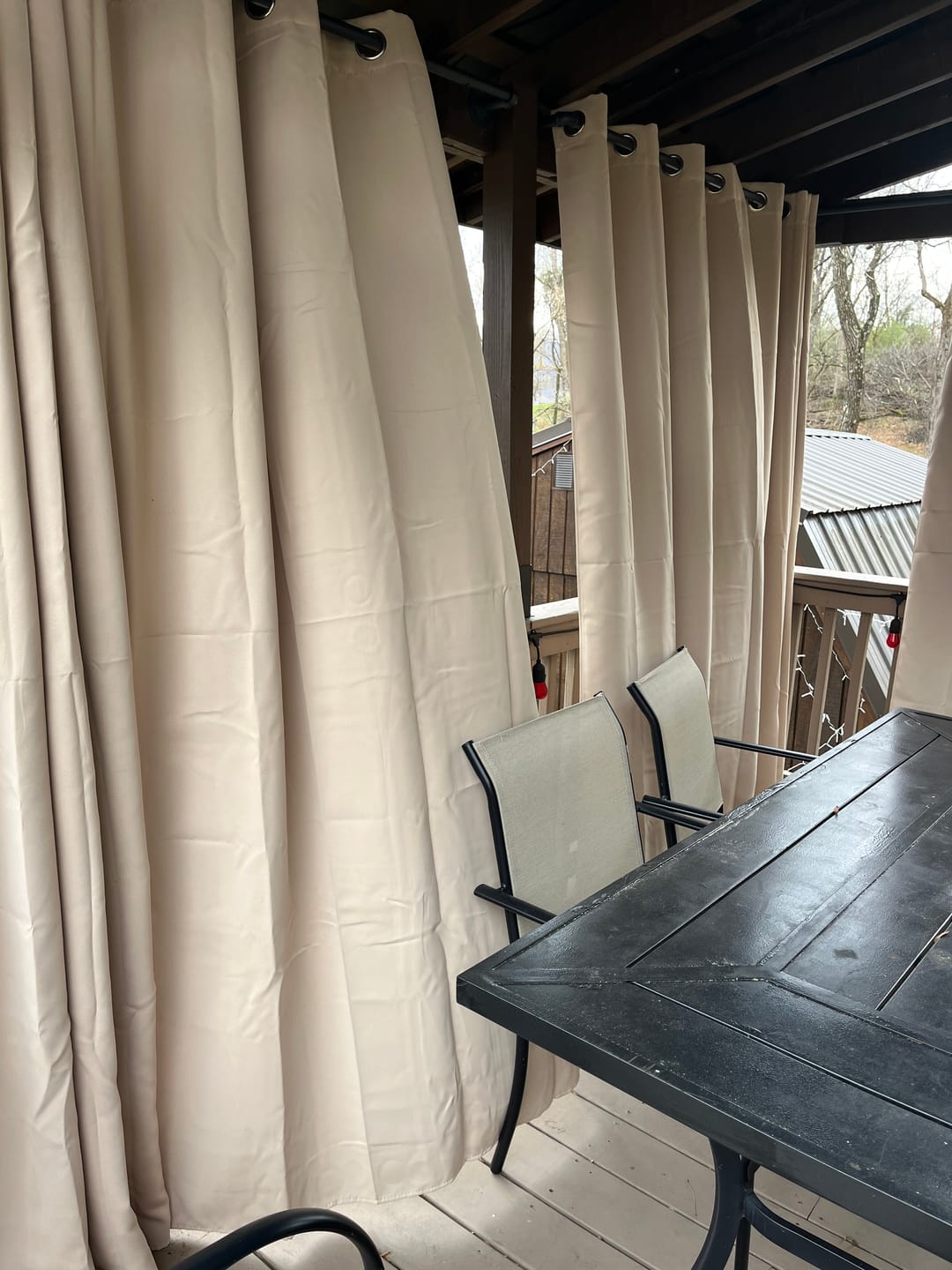 Customer photo review of Waterproof Grommet Top Patio Outdoor Curtain 1 Panel